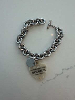 Italian Chain Bracelet with Heart Charm
